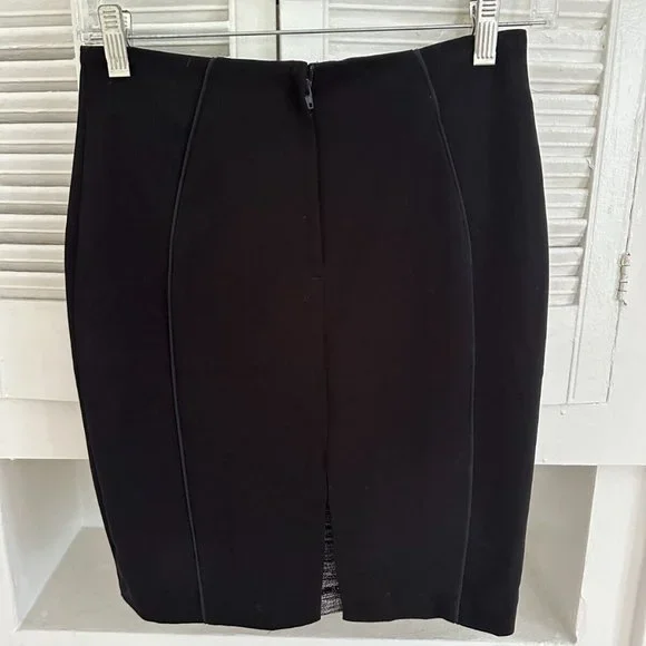 H&M Black & Grey Pencil Skirt -Size 4 - Picture 2 of 3